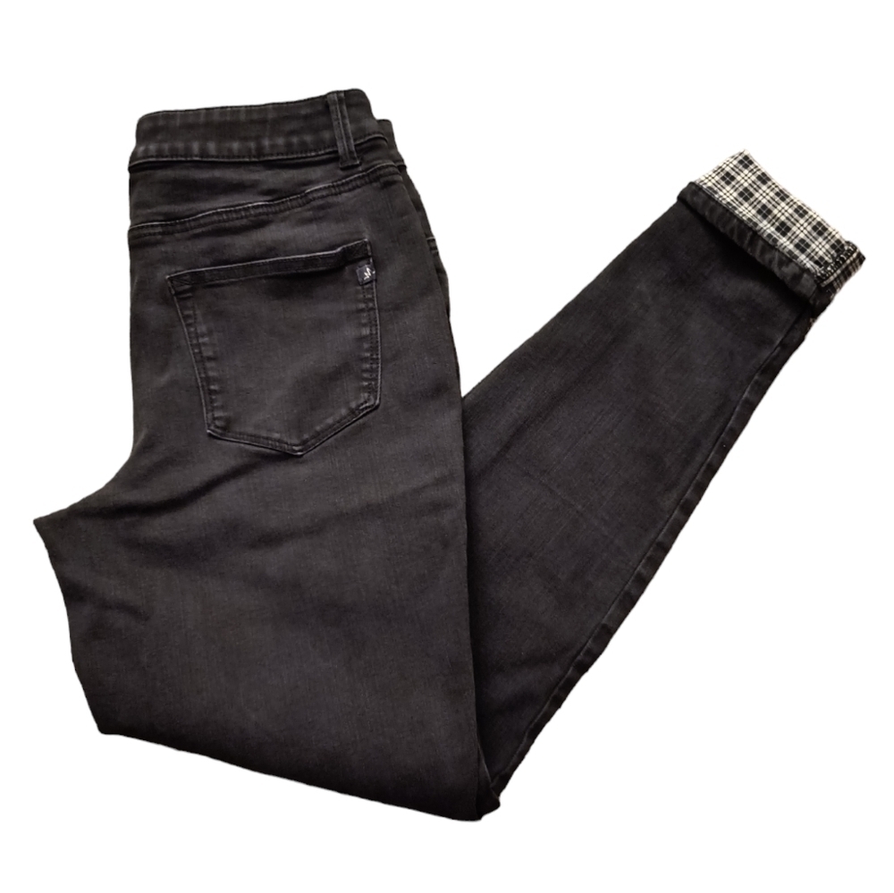 M. Jeans By Maurices High Rise Jegging With Flannel Cuffs Size L Long